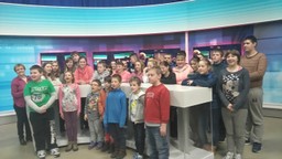 Uczniowie w TVP Katowice